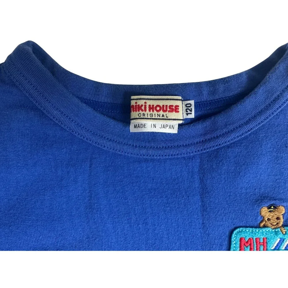 MIKI HOUSE Japan Train Tee Blue 5T - Picture 3 of 8